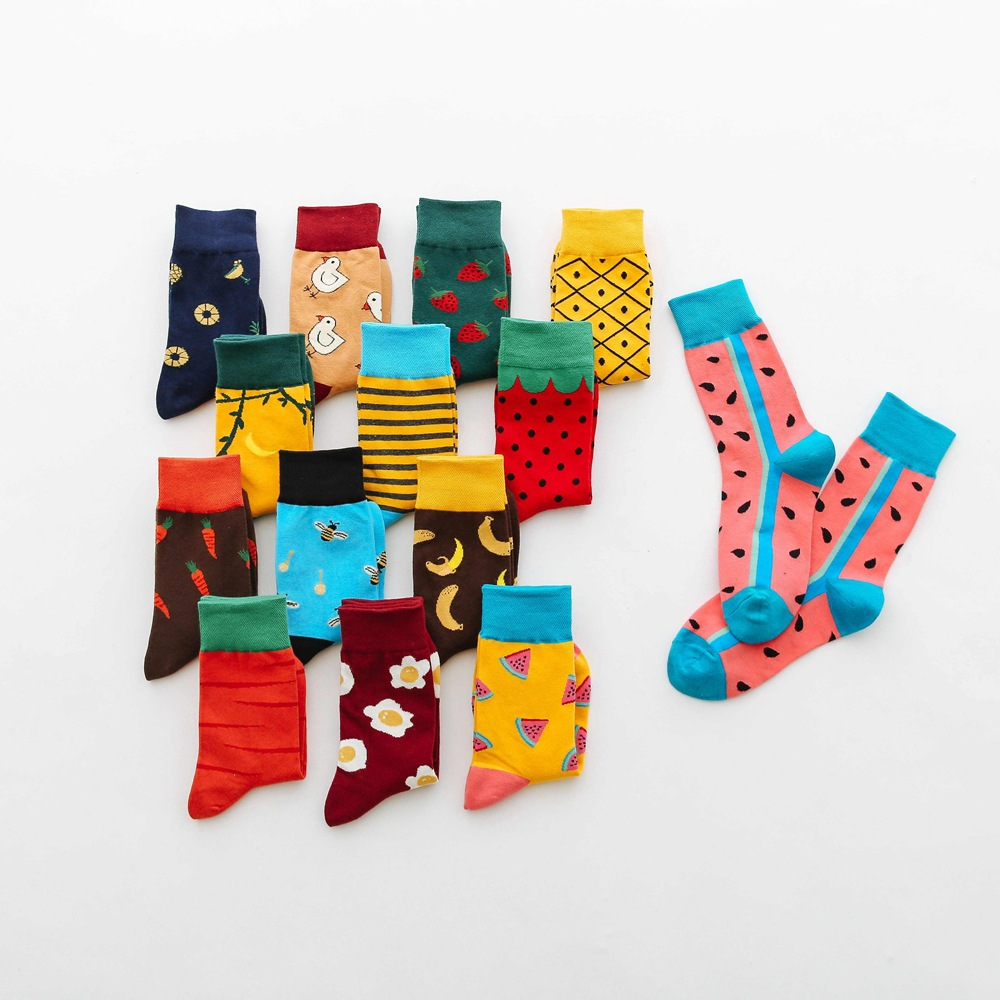 Fruit tube women's socks Jacquard cartoon women's socks