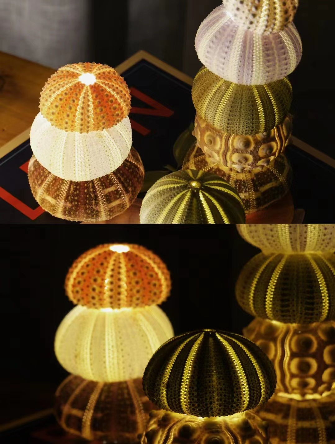 DIY Handmade Diy Luminous Sea Urchin Small Night Lamp