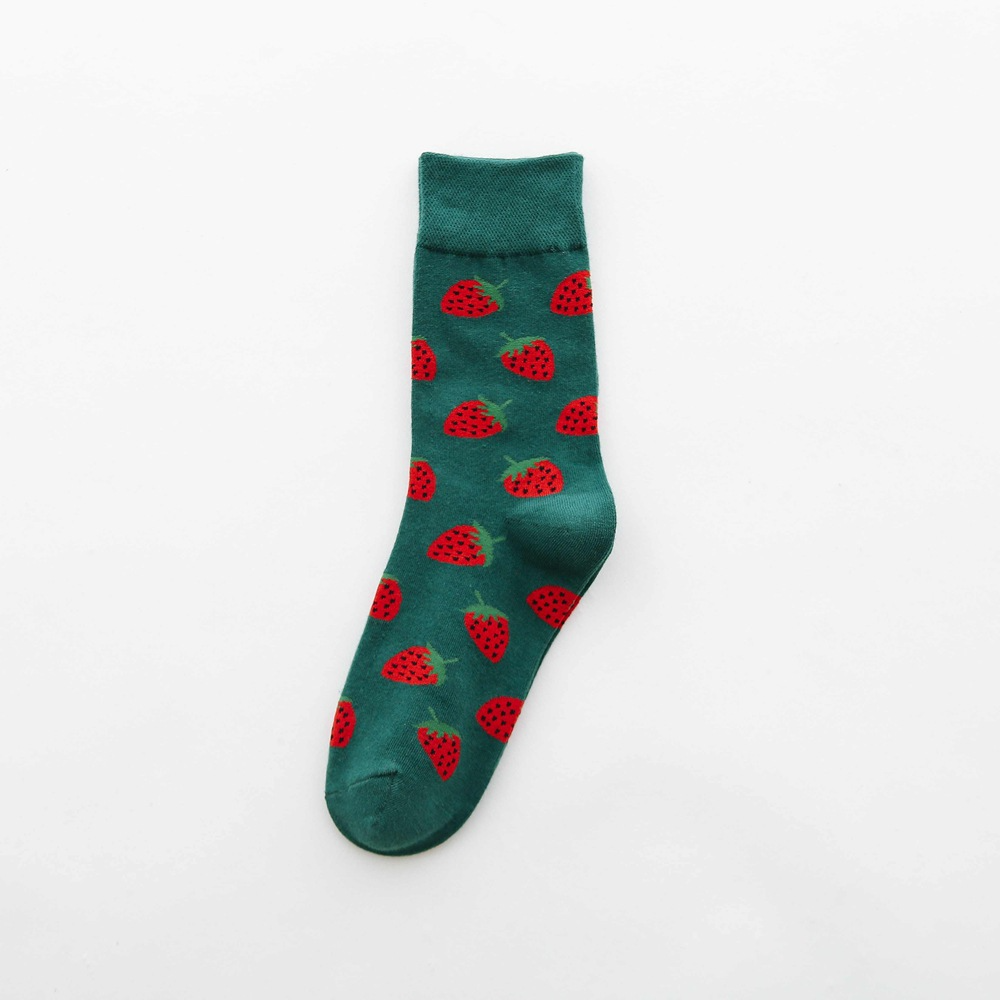 Fruit tube women's socks Jacquard cartoon women's socks