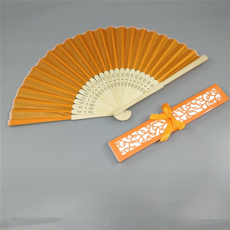 6 Inch Cloth Face Small Fan Multi Color Box Wedding Companion Gift Invitation Souvenir