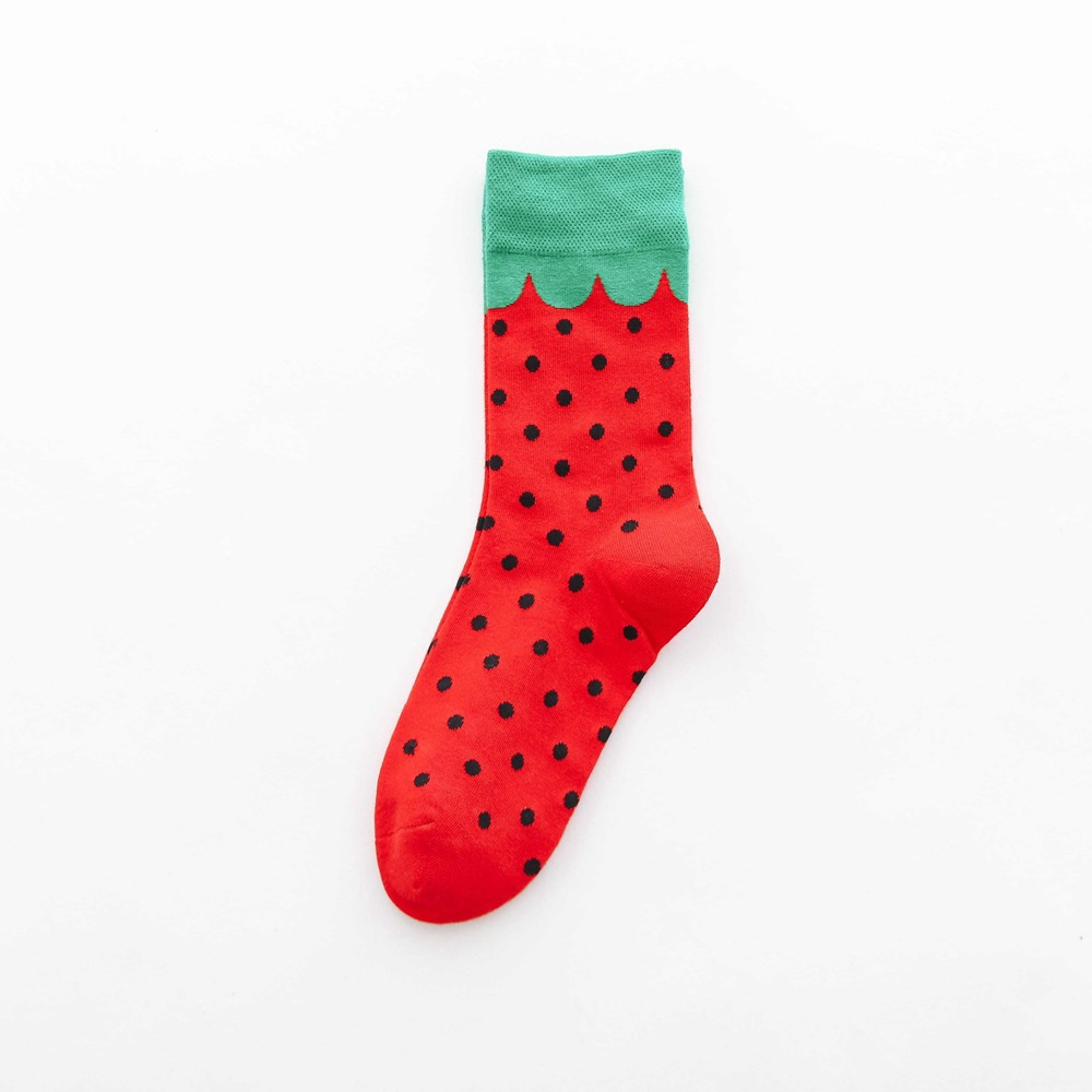 Fruit tube women's socks Jacquard cartoon women's socks