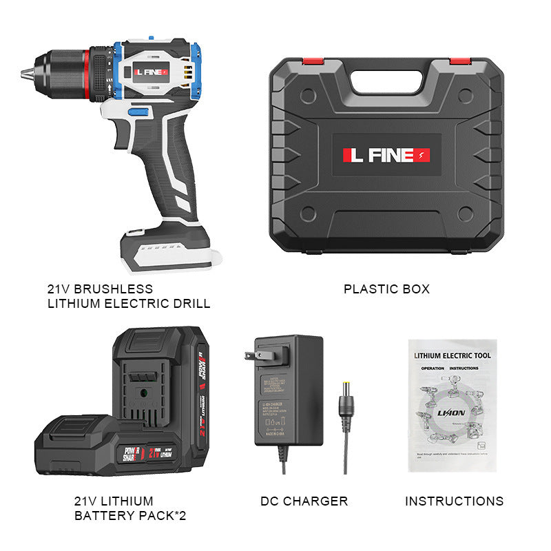 21V Multifunctional Electric Screwdriver Electric Drill Set